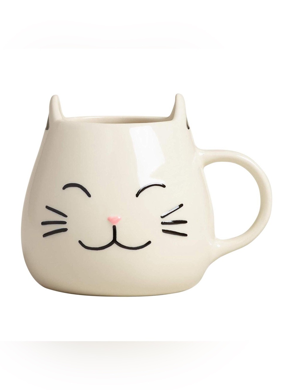 Cat Coffee Mug with Ears and Paw Print Inside - 17 Oz cute 🥰